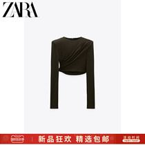 ZARA new womens fold decoration with shoulder pad top 08529408507