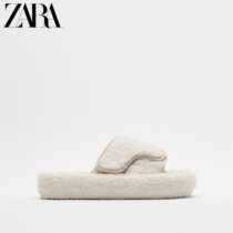 ZARA spring new mens shoes grey white woolen cloth casual slippers style thick bottom sandals 2765920120