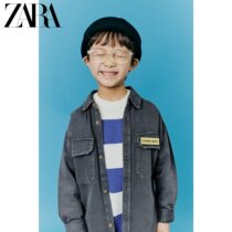 ZARA Spring Dress New Boy Fitted Boy Skateboard Printed Denim Shirt Jacket 6987704401