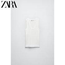 ZARA spring new womens dress round collar white fashion gentle foreign air knit blouse 3471016250