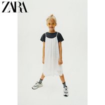 ZARA early autumn new childrens clothing girls silk mesh stitching dress 04786700712