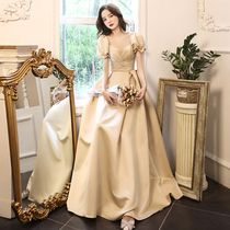 Banquet high-end small evening dress dress 2021 new temperament bridesmaid dress performance suit summer host dress female