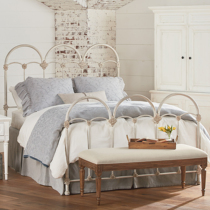  French wrought iron bed Double bed Retro iron bed Light luxury iron frame bed European princess bed Nordic simple single child