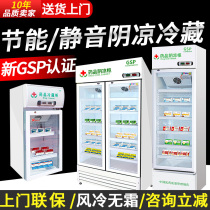 Drug cool cabinet gsp wrapped freezer Medicine medical small single and double three-door pharmacy mini display freezer