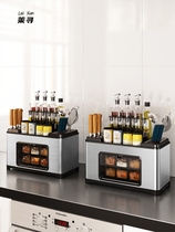 Japanese stainless steel kitchen seasoning holder Japanese storage box seasoning can combination set seasoning bottle knife holder ng