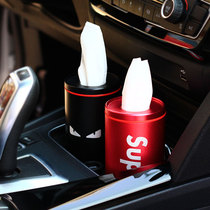 Car tissue box paper box Car creative Daquan Practical lettering Paper towel tube paper tube Car interior supplies
