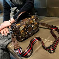 French counter CaringKleing new premium bag diagonal small square bag leather portable shoulder bag women