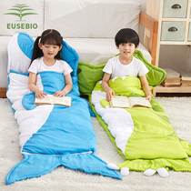 EUSEBIO sleeping bag children outdoor autumn and winter children thick warm indoor students lunch break cartoon sleeping bag