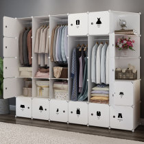 Wardrobe simple household bedroom assembly Simple modern rental room locker storage cabinet Common clothes cabinet large capacity