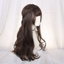 Lolita Harajuku wavy roll Royal sister Lolita cute micro roll cosplay braided hair daily long curly wig woman
