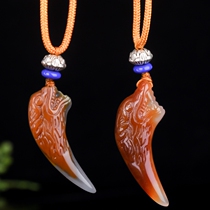  Huanglong jade mace pendant necklace domineering natural Huanglong jade pendant boys and women personality trendsetter jewelry jade pendant