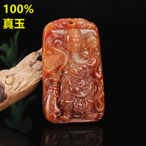 Carved Huanglong Jade Guan Gong pendant Mens necklace Jade brand Guan Er Ye Wu God of Wealth pendant Mens domineering pendant