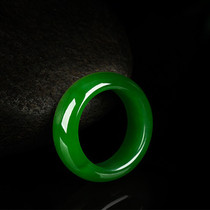Natural Hetian Jade Jasper Ring Jade Ring Mens and Womens Jade Ring Jasper Ring Finger Spinach Green Jasper