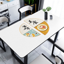 (Silicone table mat)Human fireworks anti-oil anti-hot leave-in modern simple waterproof coffee table table cloth