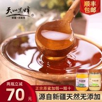 Tianshan black honey Pure natural wild Xinjiang Yili black bee honey soil honey farm self-produced deep mountain