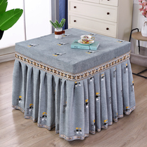 Summer electric stove cover mahjong machine cover electric heating table cover tablecloth New Square fire cover dust cover cover lace