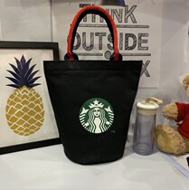 Japanese star Daddy lunch box bag with water Cup Hand bag large canvas bag lunch box bag cylinder lunch bag