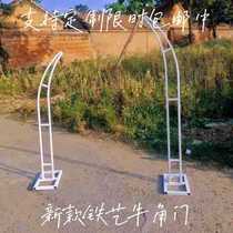 Custom new wedding props horn sheep horn door wrought iron floral arch shelf curved outdoor lawn wedding elephant