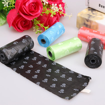 Dog and cat pick-up bag Mini cute pet printing plastic replacement cleaning garbage bag 10 rolls