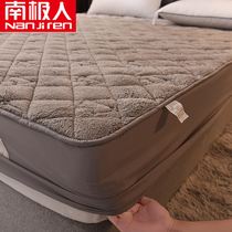Antarctic Coral Velvet Cotress Bed Cover Winter Thick Cotton Mattress Protective Cover Non-slip Fixed Milk Flint Sheet