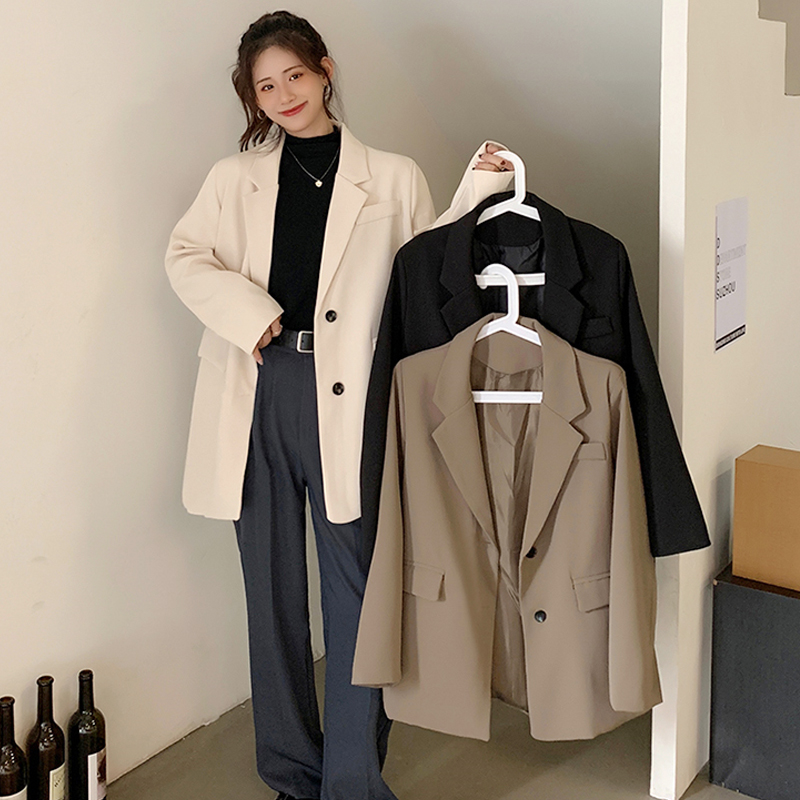 Large Fat MM Black Casual Suit Coat Women's Autumn and Winter 2023 New High Grade Temperament Small Suit Top