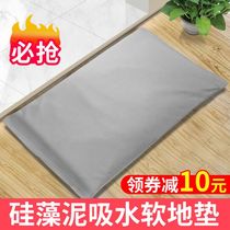 Diatom mud mat bathroom non-slip absorbent mat quick-drying foot mat diatomaceous earth toilet upholstered doorway mat household