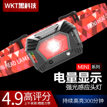 Induction headlight light charging super bright head-mounted long endurance night fishing special lighting outdoor miniature