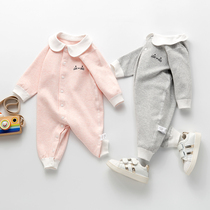 Baby jumpsuit spring and autumn newborn cotton Cute Princess out super cute male and female baby baby clothes autumn clothes