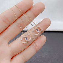 Double Letters Long current Soar earrings Delicate Light Extravagant Advanced Senses of Korea Great Brands Temperament Fashion Personality Earline