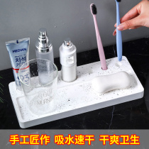 Handmade diatom mud absorbent quick-drying mat seaweed soap pad toothbrush cup mat diatomaceous earth wash pad