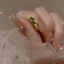 Green heart matter retro green mosquito coil pan ear clip without earring earrings earrings for summer daily earrings