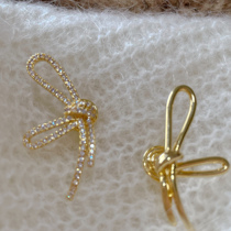 Refined Aesthetics asymmetrical butterfly knots Mosquito-Repellent Coil Ear Clip Without Earle-Ear Accessories Design Sensation Summer Retro