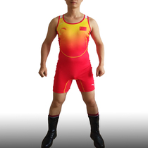 Chinese team fashion version of one-piece rowing suit Kayak suit One-piece weightlifting suit Wrestling suit Tights