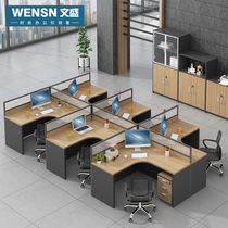 Office desk Simple modern 46-person screen office deck Staff office desk and chair combination office furniture