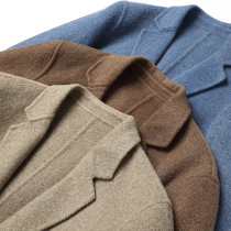 The owner self-received the albka woolen coat mens short winter zero cashmere lapel mens woolen coat
