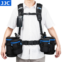 JJC Single Counter Camera Double Shoulder Strap Braces for Hanging Fixed Girdle Climbing Riding pocket Belt Photographic Girdle Waist Hanging Outdoor Photography Lens Bag bag Waistband Photographic Equipment Accessories