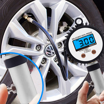 Tire pressure meter Car air pressure high-precision digital display electronic tire pressure meter Car tire monitoring meter inflatable head air gun