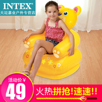 INTEX happy animal modeling sofa children Animal inflatable sofa seat stool children birthday gift