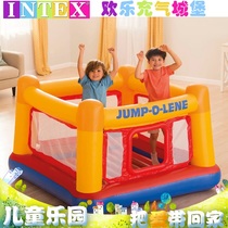 INTEX square bouncing pool large jumping trampoline jumping bouncing toy inflatable ball pool Castle