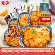 Qin Sheng Liangpi 6 bags combined with vacuum pack quack sliced beef tendon noodles konjac cold skin sour and spicy noodles