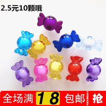 Multi-color transparent acrylic cute candy children boys and girls DIY beaded toys children handmade 10 pieces