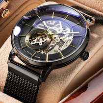 Switzerlands top ten designer watches mens fully automatic mechanical table hollowed-out ultra-thin luminous waterproof trend mens watches