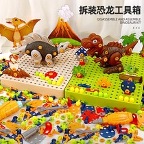 Children screw screws assembly Toys Disassembly Dinosaur Boy Engineering Car Toolbox Demolition 3-year-old Puzzle Electric Drill 2