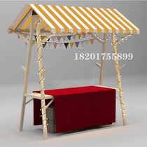 Wooden activity scaffolding mobile carport stalls market market booths fabric outdoor disassembly and assembly promotion shelves