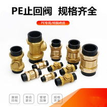 PE pipe brass check valve 4 6 points 1 inch horizontal backstop valve inner and outer silk water pipe one-way valve DN15 20 25