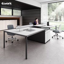 Work desk and chair combination simple modern office furniture 2 4 6 people desk office screen Station