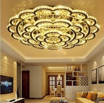 Simple modern rotunda 1 2 meters led living room ceiling lamp Hotel lobby crystal lamp Atmospheric bedroom lamp