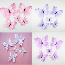 Simulation butterfly clothing store hanging 3d three-dimensional wedding bride photography jewelry shop simple window decoration Glass stickers