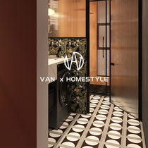 Van inside retro cement small tiles French toilet bathroom toilet tile kitchen balcony wall tiles floor tiles