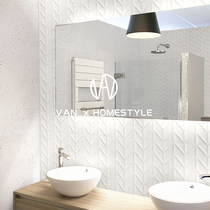 Vannet Japanese Cream White Toilet Bathroom Tile Simple Kitchen Toilet Wall Tile 300x600